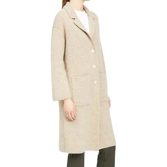 THEORY 
Melisandre Wool-Blend Coat - Beige - Picture 5 of 15